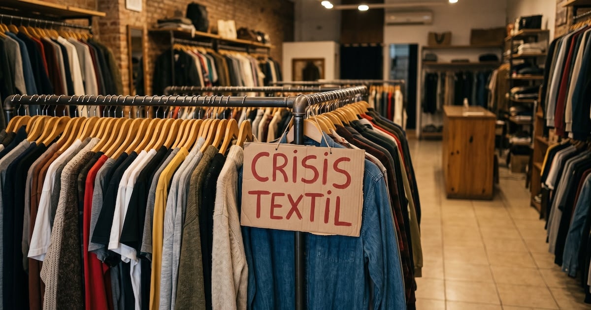 La industria textil acumula una contracción de 22,6% y más de 28.000 puestos de trabajo perdidos desde diciembre de 2023