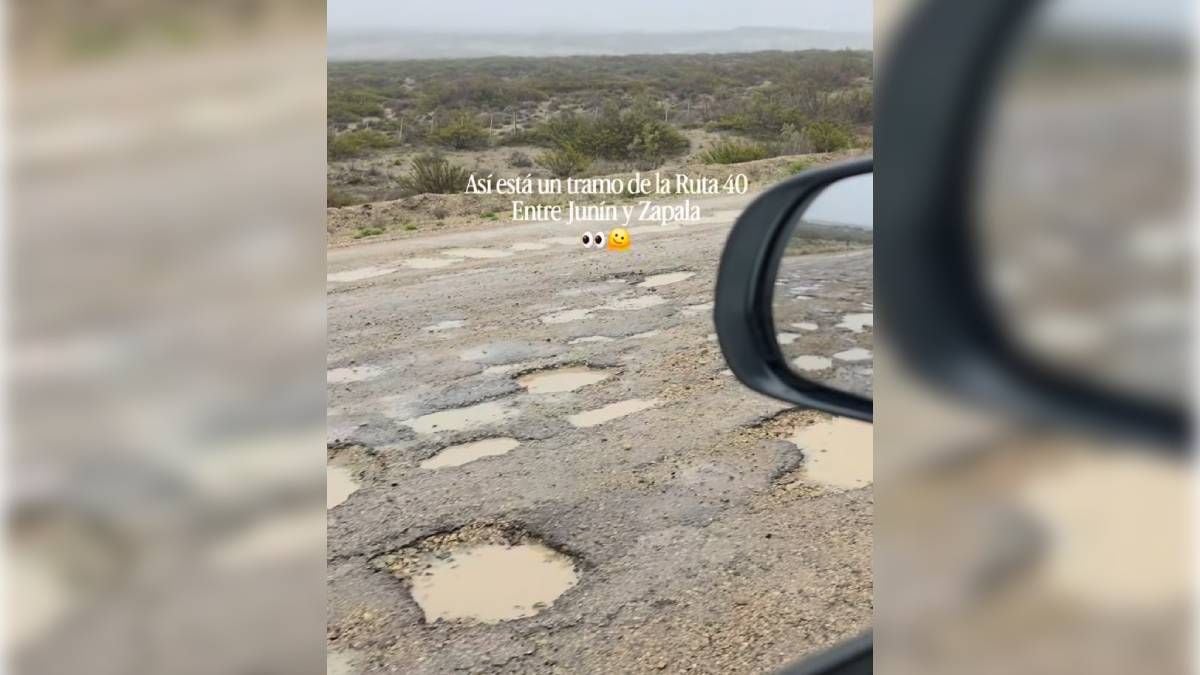La Ruta 40 entre Junín y Zapala se vuelve una prueba de suspensión: 30 kilómetros con pozos que no avisan