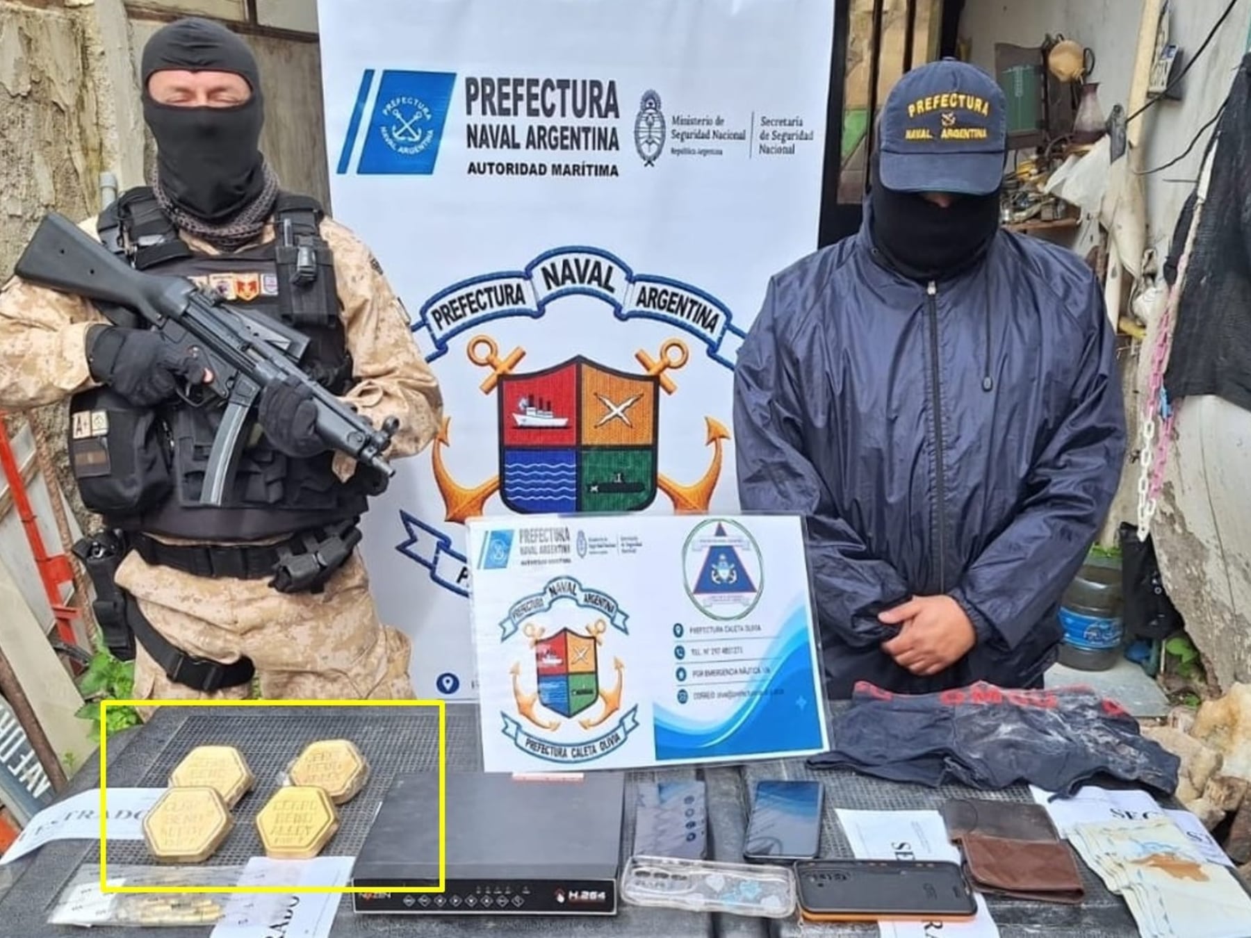 Caleta Olivia: lo que la Prefectura secuestró como oro resultó ser una aleación usada en radioterapia