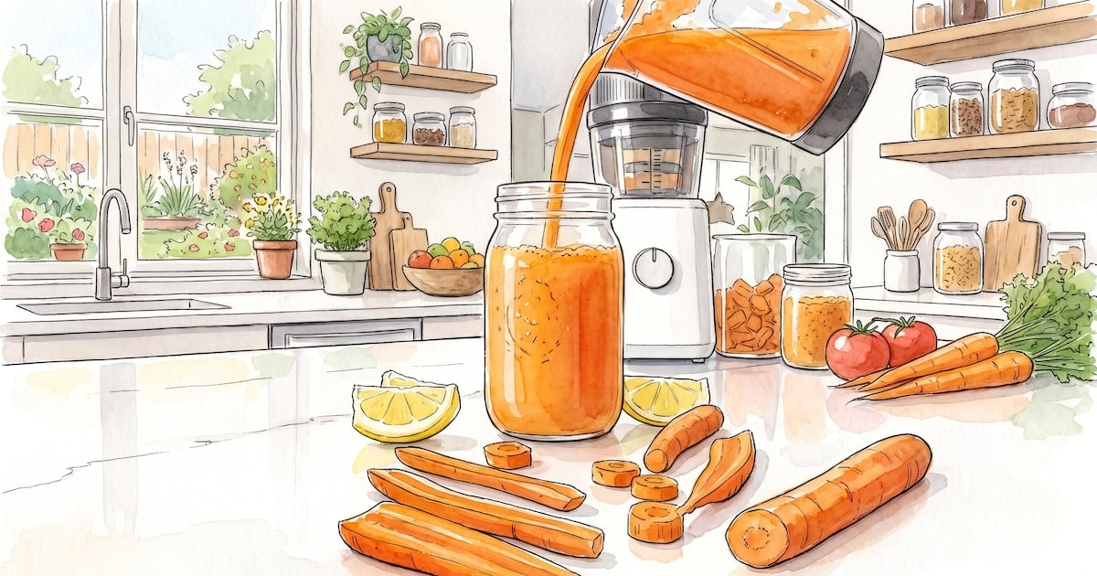 Entre el vaso y la ensalada: por qué la zanahoria entera le gana al jugo en fibra y el jugo le gana a la zanahoria en hidratación