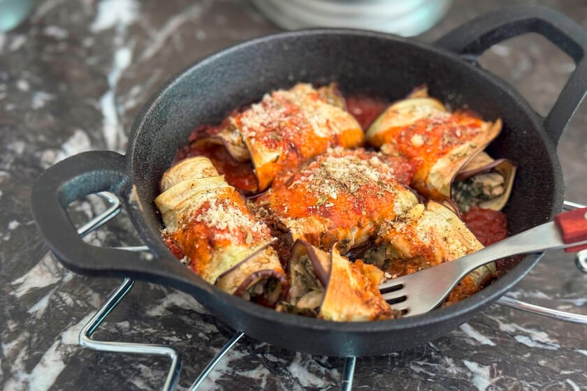 Una alternativa vegetariana que se arma en casa: rollitos de berenjena al horno, listos en menos de treinta minutos